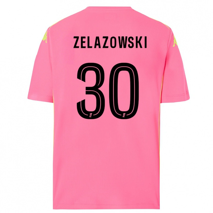 Danxen Criança Bartosz Zelazowski #30 Rosa Choque Preto Camisola Guarda-Redes 2025/26 Camisa Brasil