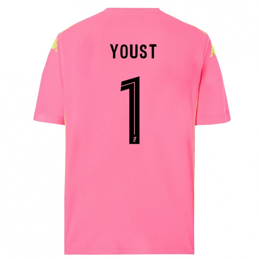 Danxen Criança Matys Youst #1 Rosa Choque Preto Camisola Guarda-Redes 2025/26 Camisa Brasil