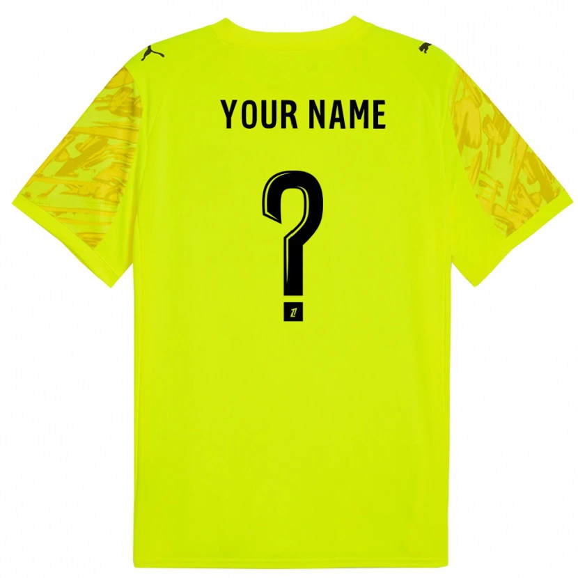 Danxen Criança Stade Rennais FC Verde Fluorescente Amarelo Camisola Guarda-Redes 2025/26 Camisa Brasil