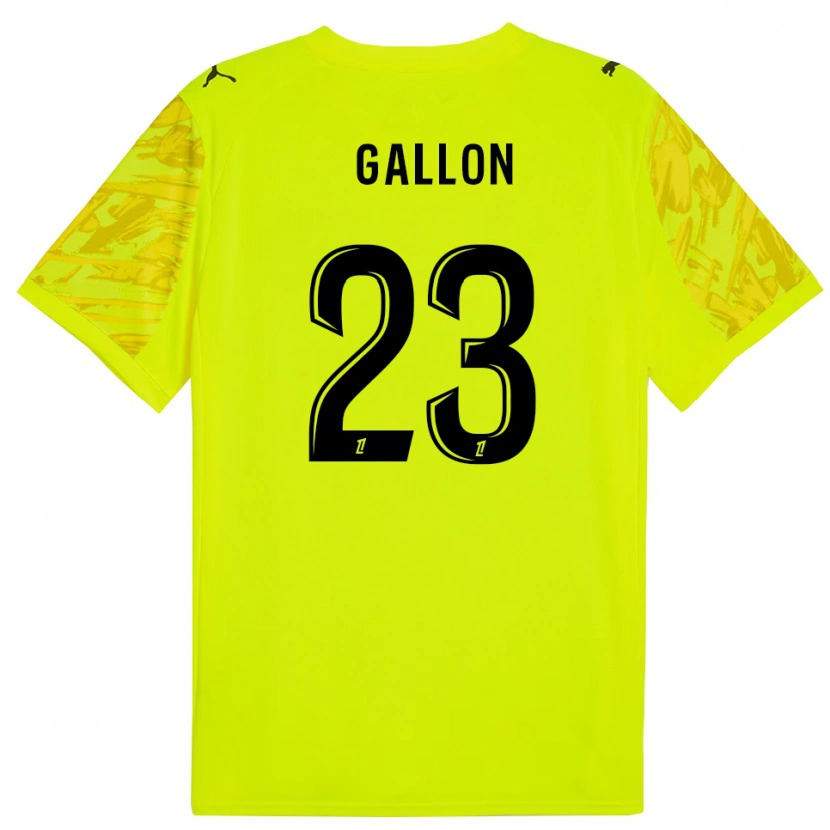 Danxen Criança Gauthier Gallon #23 Verde Fluorescente Amarelo Camisola Guarda-Redes 2025/26 Camisa Brasil