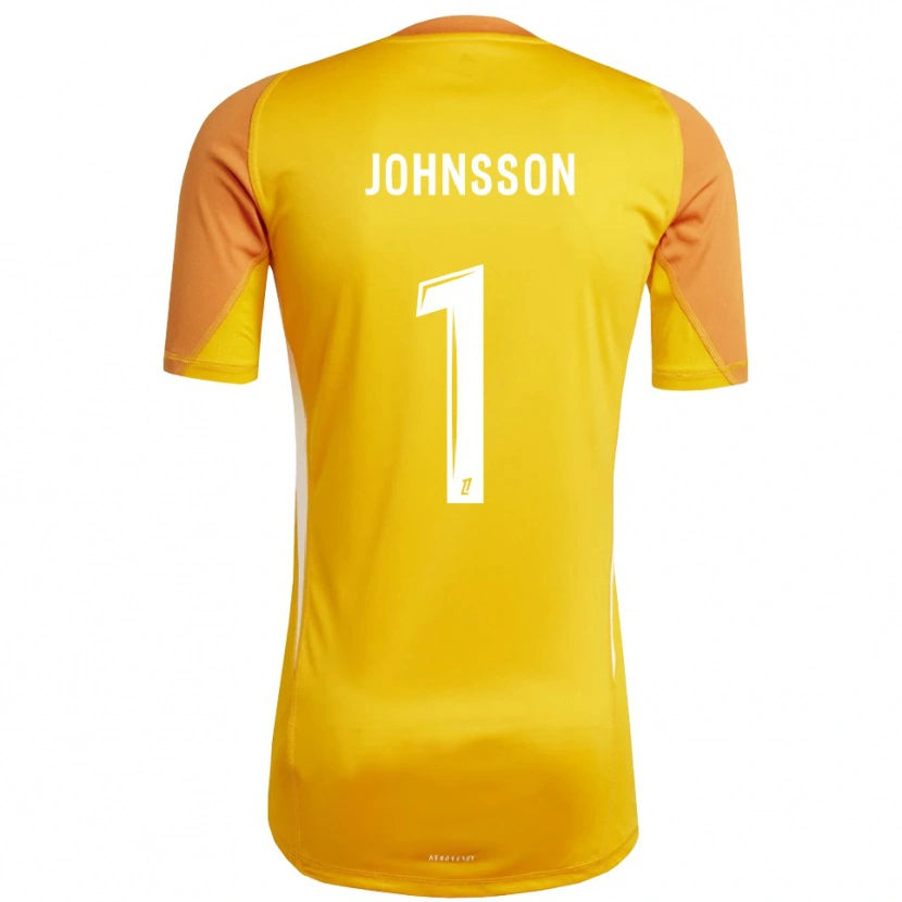 Danxen Criança Karl-Johan Johnsson #1 Laranja Branco Camisola Guarda-Redes 2025/26 Camisa Brasil