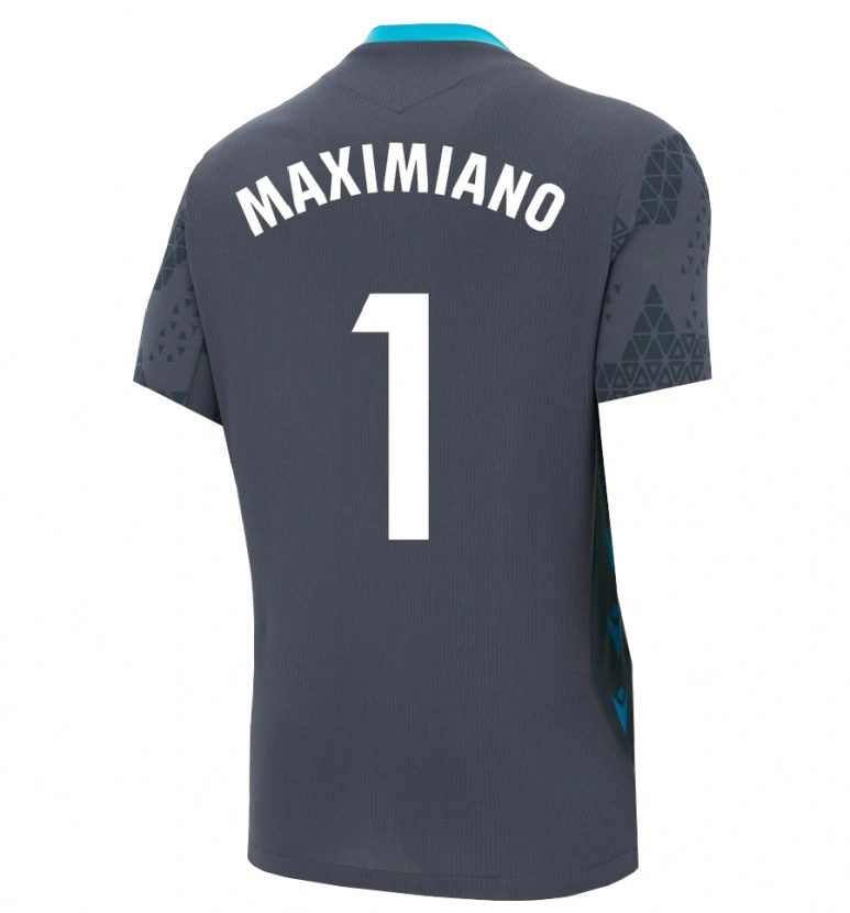 Danxen Criança Luís Maximiano #1 Cinza Escuro Preto Camisola Guarda-Redes 2025/26 Camisa Brasil