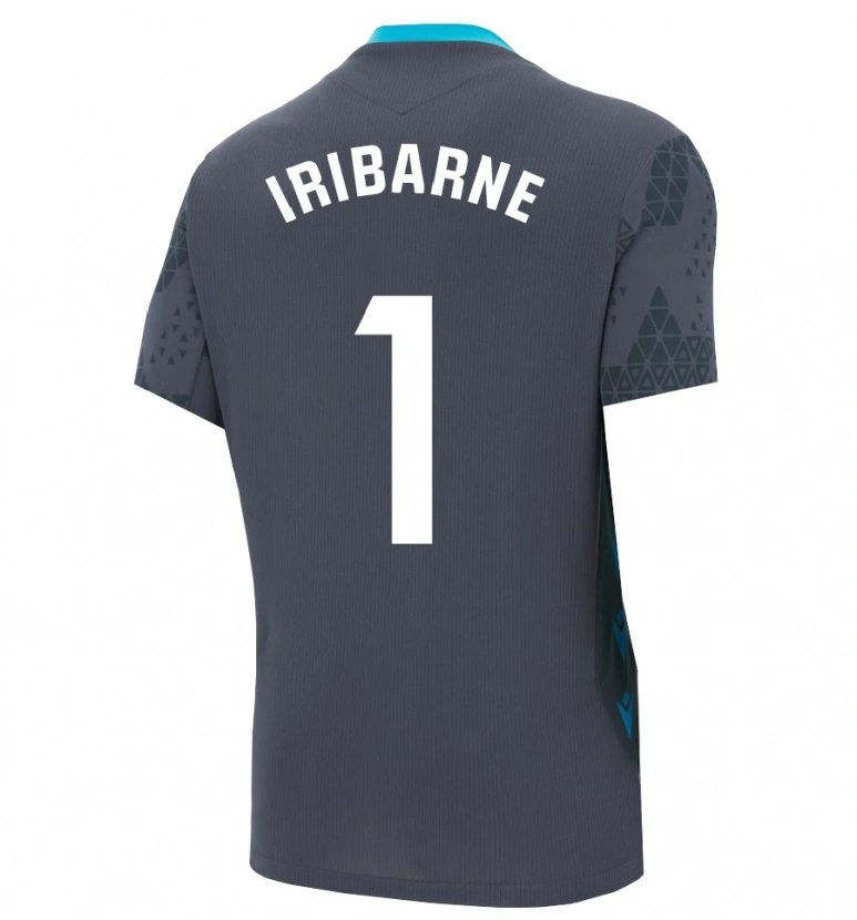 Danxen Criança Bruno Iribarne #1 Cinza Escuro Preto Camisola Guarda-Redes 2025/26 Camisa Brasil