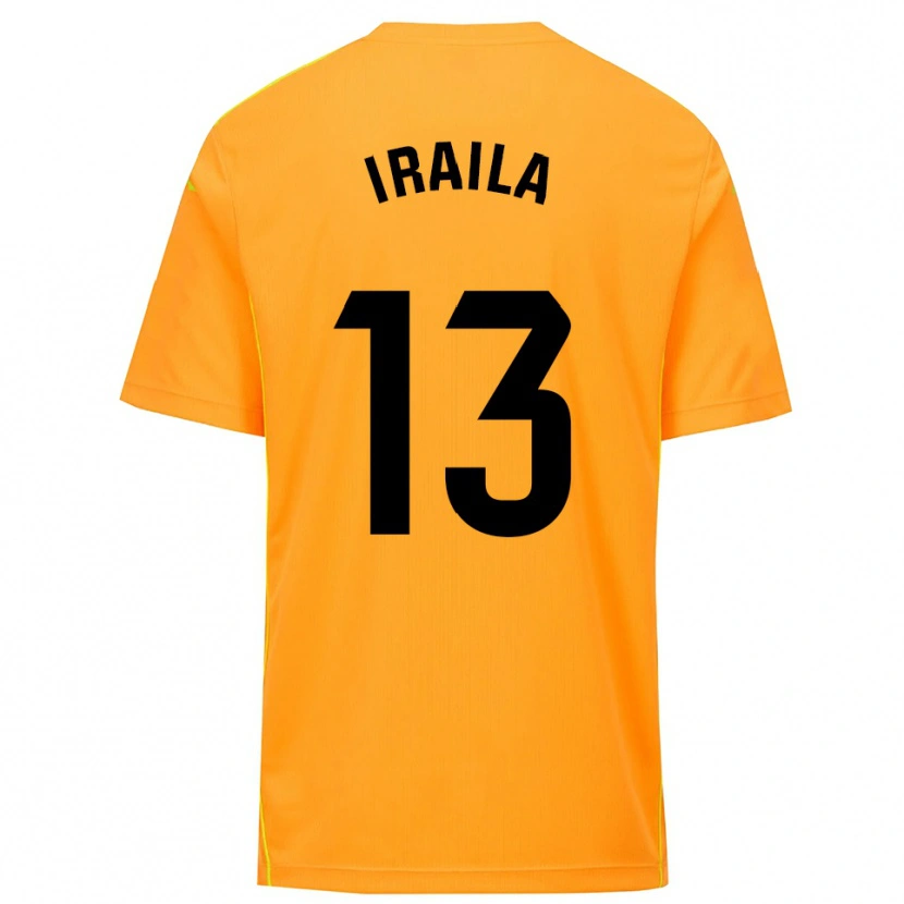 Danxen Criança Iraila Rivera Simón #13 Laranja Preto Camisola Guarda-Redes 2025/26 Camisa Brasil