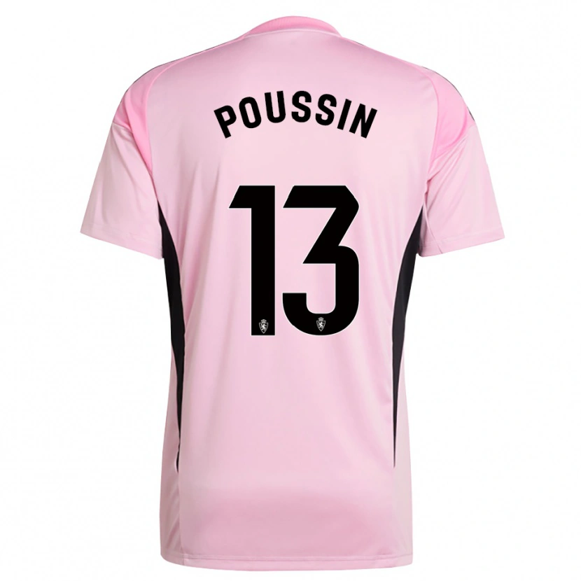 Danxen Criança Gaëtan Poussin #13 Rosa Claro Preto Camisola Guarda-Redes 2025/26 Camisa Brasil