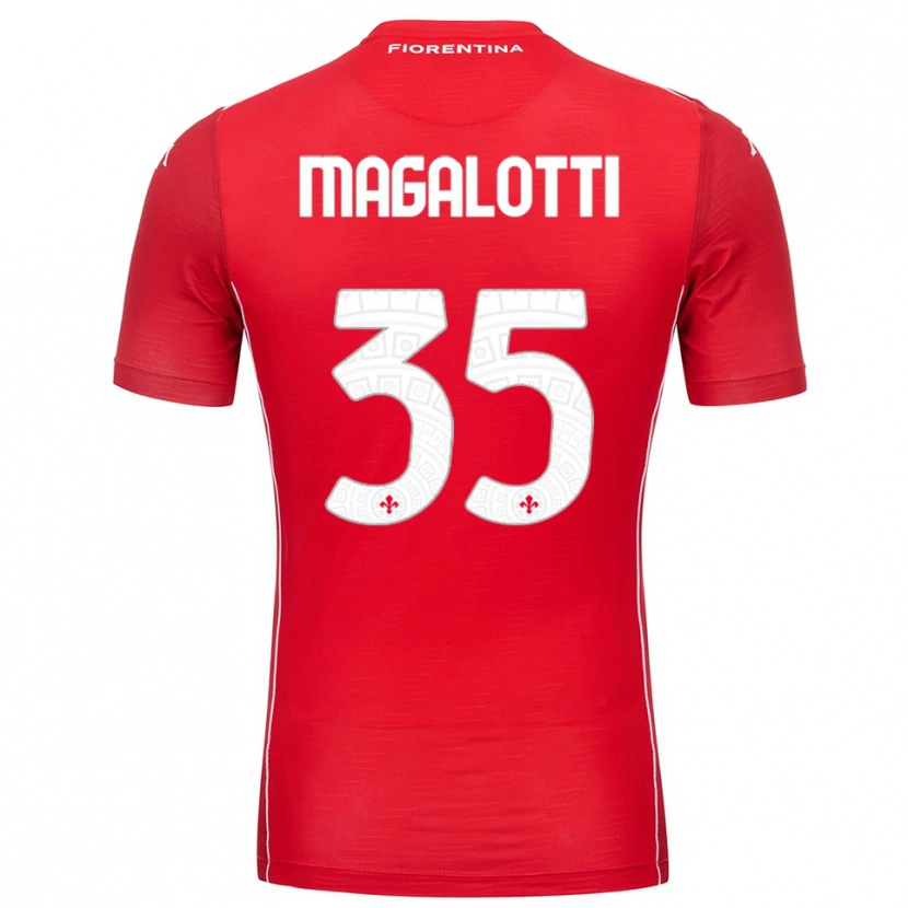 Danxen Criança Mattia Magalotti #35 Branco Vermelho Camisola Guarda-Redes 2025/26 Camisa Brasil