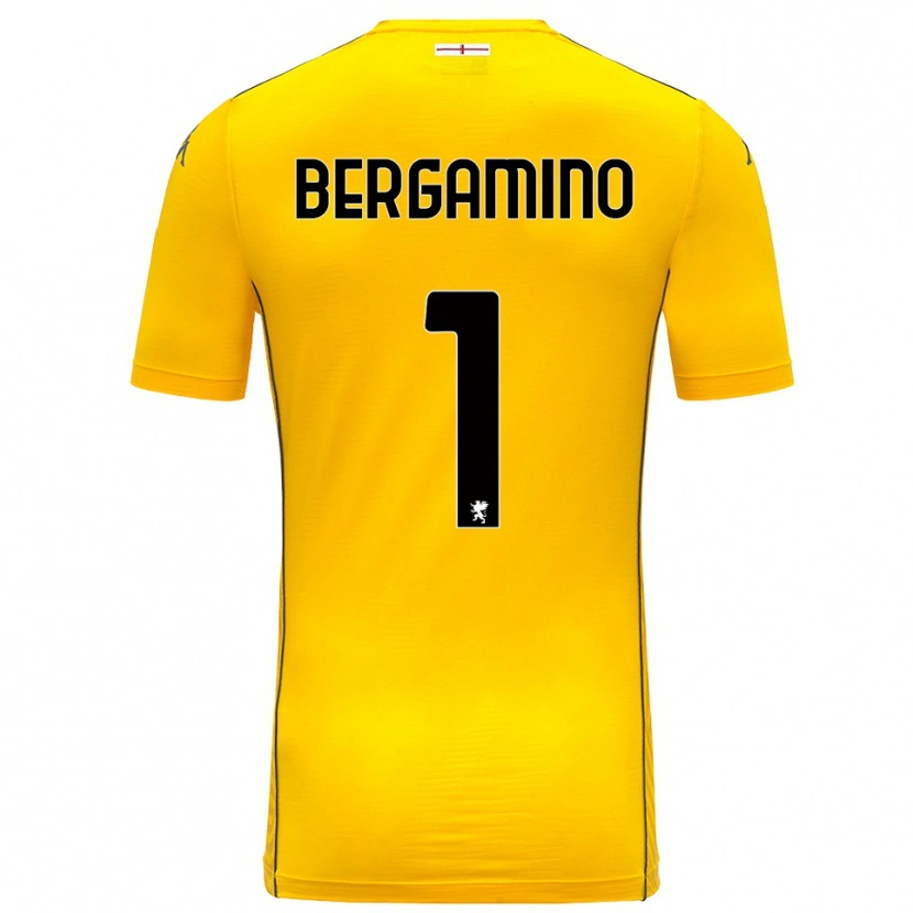 Danxen Criança Giovanni Bergamino #1 Amarelo Escuro Preto Camisola Guarda-Redes 2025/26 Camisa Brasil