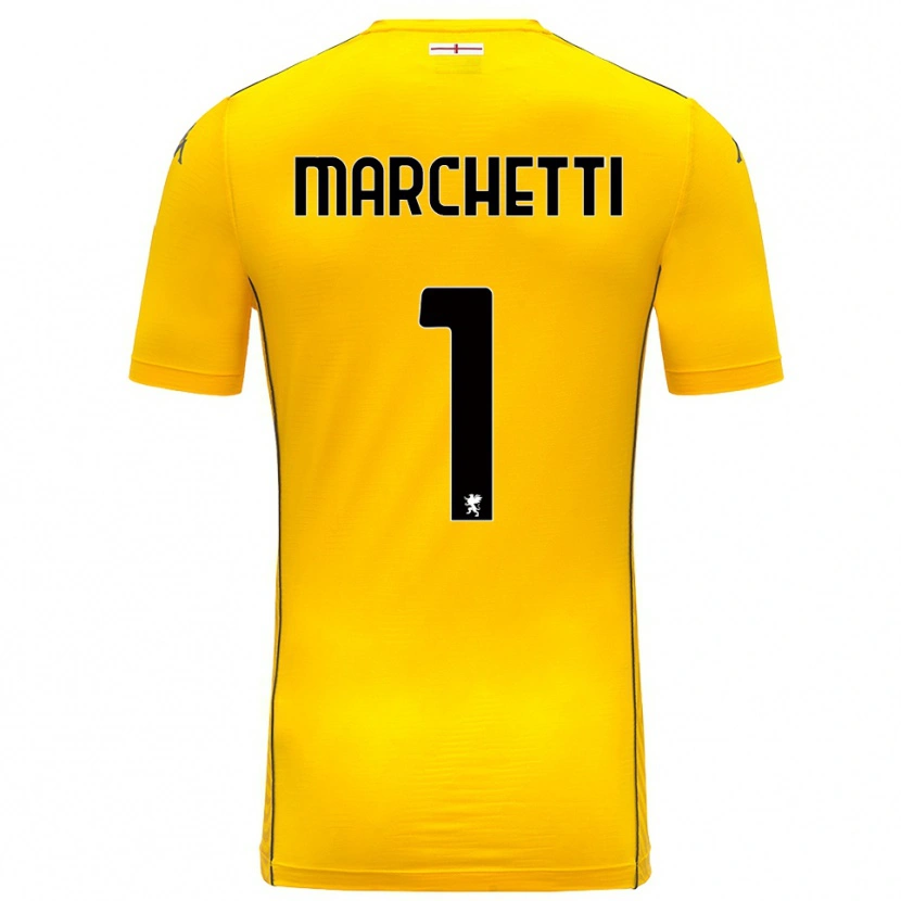 Danxen Criança Lisa Marchetti #1 Amarelo Escuro Preto Camisola Guarda-Redes 2025/26 Camisa Brasil