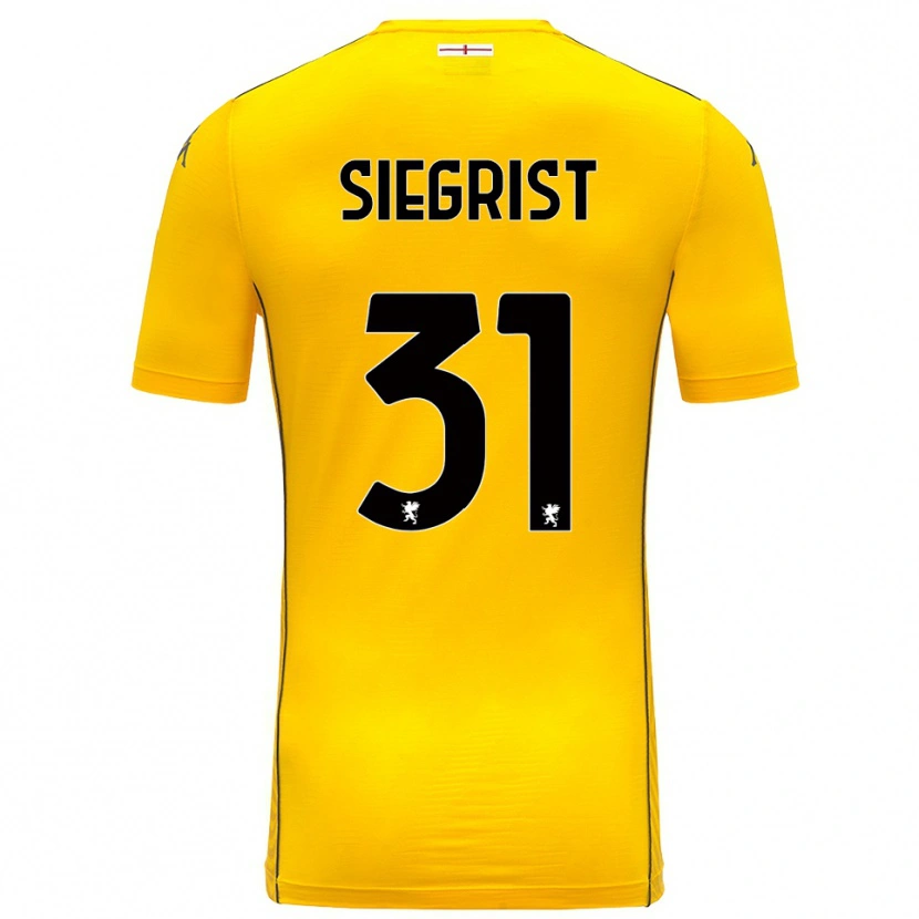 Danxen Criança Benjamin Siegrist #31 Amarelo Escuro Preto Camisola Guarda-Redes 2025/26 Camisa Brasil