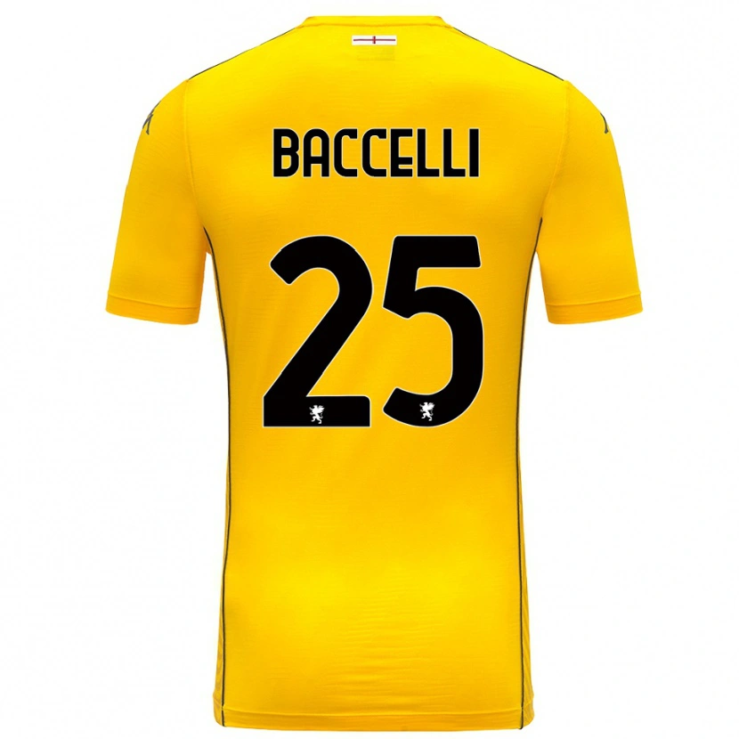 Danxen Criança Pietro Baccelli #25 Amarelo Escuro Preto Camisola Guarda-Redes 2025/26 Camisa Brasil