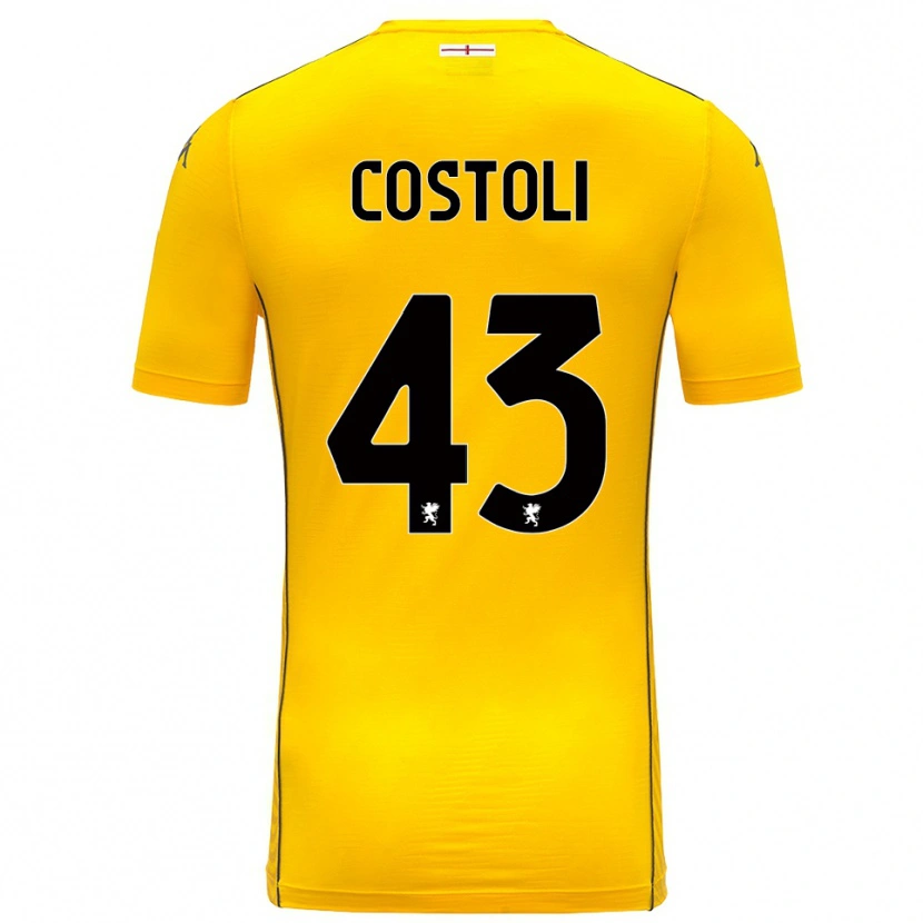 Danxen Criança Lorenzo Costoli #43 Amarelo Escuro Preto Camisola Guarda-Redes 2025/26 Camisa Brasil