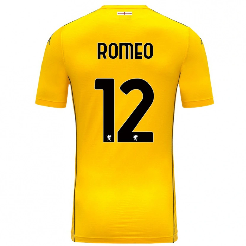 Danxen Criança Emanuele Romeo #12 Amarelo Escuro Preto Camisola Guarda-Redes 2025/26 Camisa Brasil