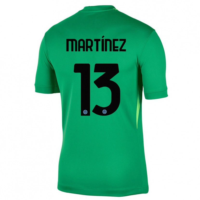 Danxen Criança Josep Martínez #13 Verde Claro Preto Camisola Guarda-Redes 2025/26 Camisa Brasil