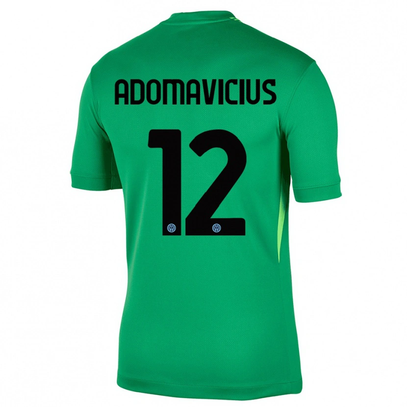 Danxen Criança Henrikas Adomavicius #12 Verde Claro Preto Camisola Guarda-Redes 2025/26 Camisa Brasil