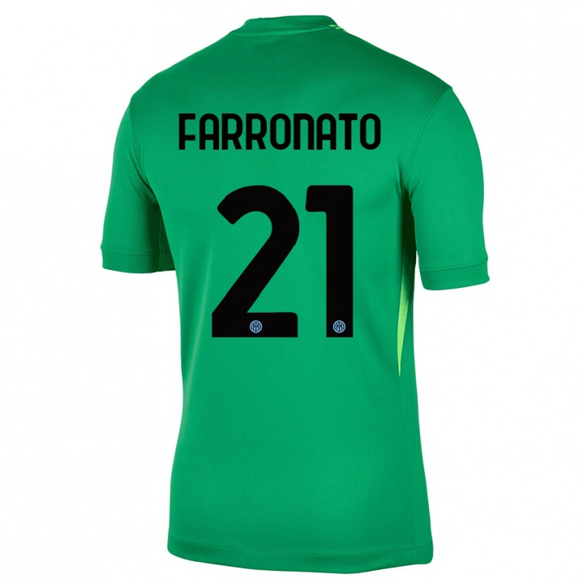 Danxen Criança Matteo Farronato #21 Verde Claro Preto Camisola Guarda-Redes 2025/26 Camisa Brasil