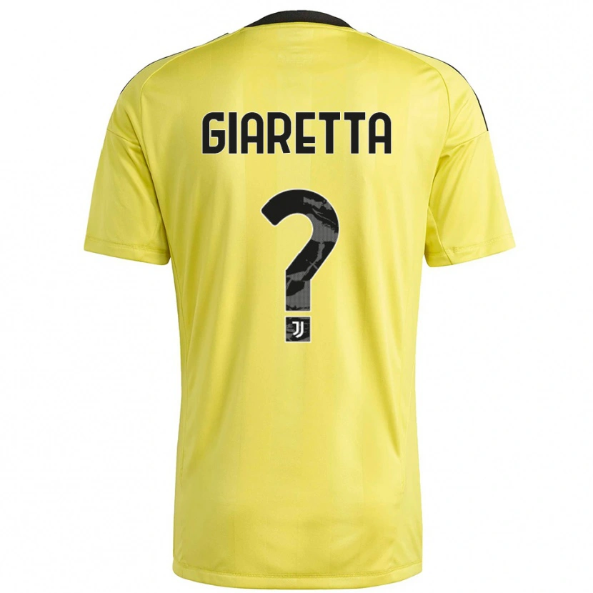 Danxen Criança Emanuele Giaretta #0 Branco Amarelo Camisola Guarda-Redes 2025/26 Camisa Brasil