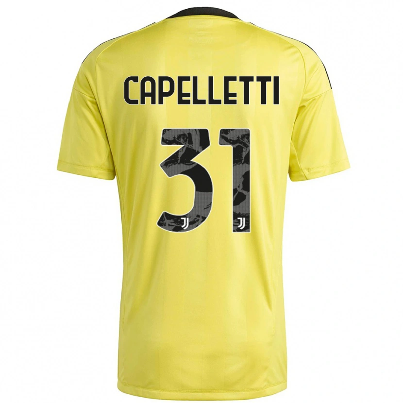 Danxen Criança Alessia Capelletti #31 Branco Amarelo Camisola Guarda-Redes 2025/26 Camisa Brasil