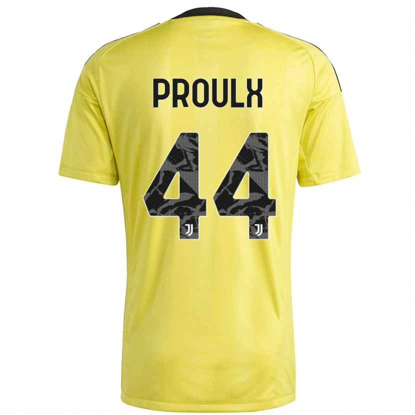 Danxen Criança Lysianne Proulx #44 Branco Amarelo Camisola Guarda-Redes 2025/26 Camisa Brasil