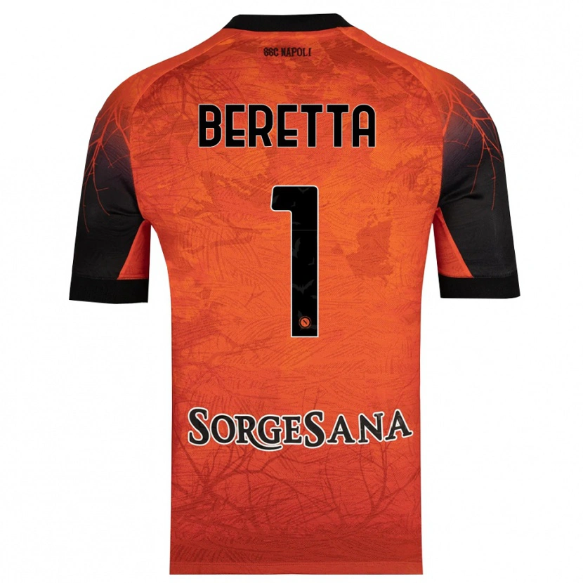 Danxen Criança Beatrice Beretta #1 Preto Vermelho Laranja Camisola Guarda-Redes 2025/26 Camisa Brasil