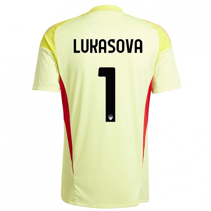 Danxen Criança Olivie Lukášová #1 Laranja Amarelo Claro Camisola Guarda-Redes 2025/26 Camisa Brasil