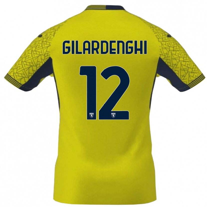 Danxen Criança Riccardo Gilardenghi #12 Preto Amarelo Camisola Guarda-Redes 2025/26 Camisa Brasil