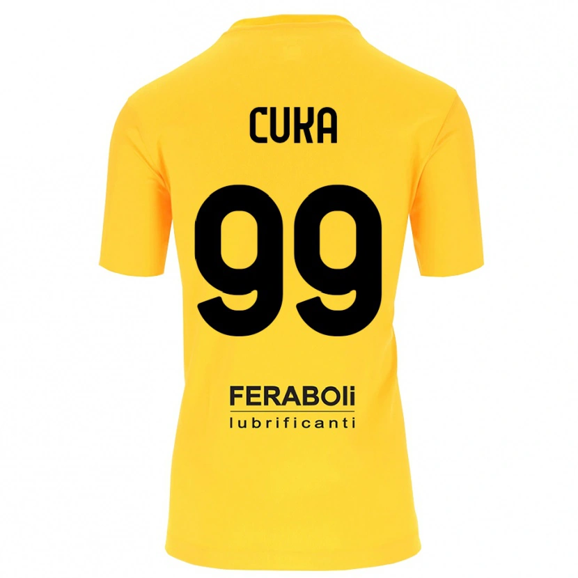 Danxen Criança Samuel Cuka #99 Preto Amarelo Camisola Guarda-Redes 2025/26 Camisa Brasil