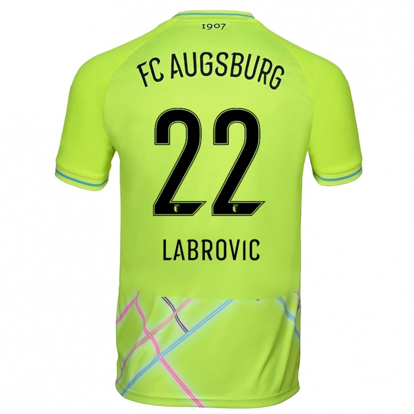 Danxen Criança Nediljko Labrovic #22 Preto Amarelo Verde Camisola Guarda-Redes 2025/26 Camisa Brasil