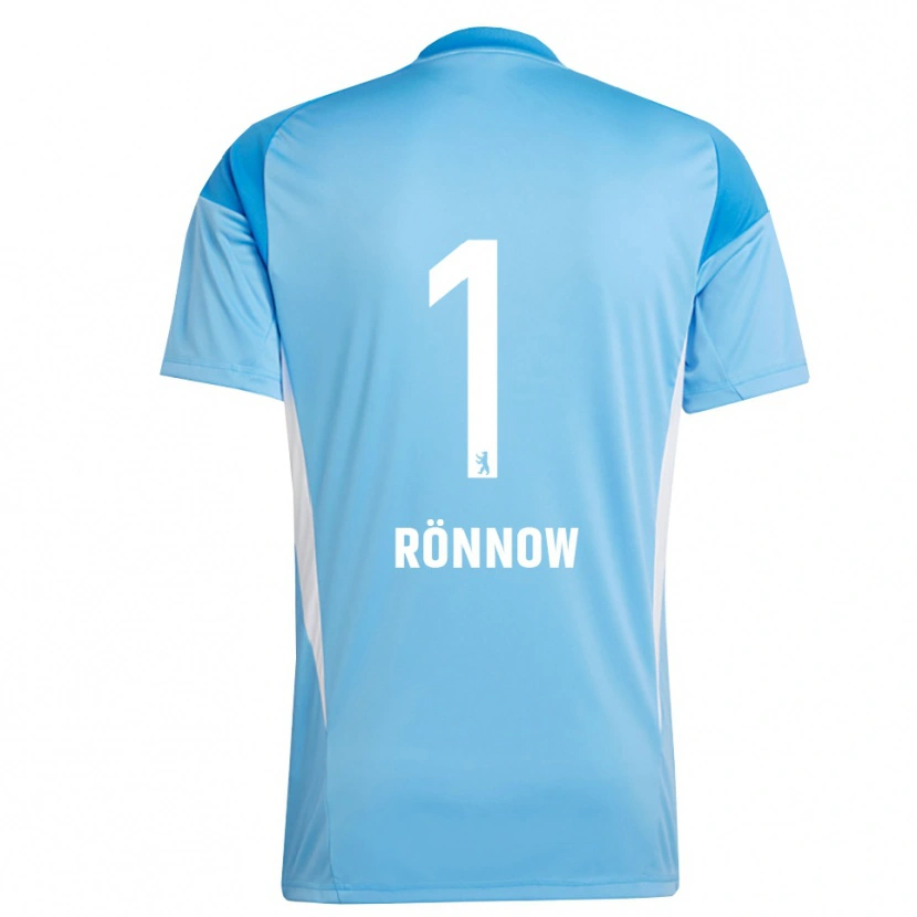 Danxen Criança Frederik Rönnow #1 Preto Azul Camisola Guarda-Redes 2025/26 Camisa Brasil