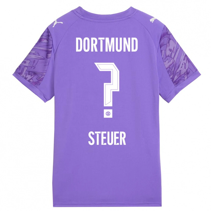 Danxen Criança Etienne Steuer #0 Branco Lilás Camisola Guarda-Redes 2025/26 Camisa Brasil