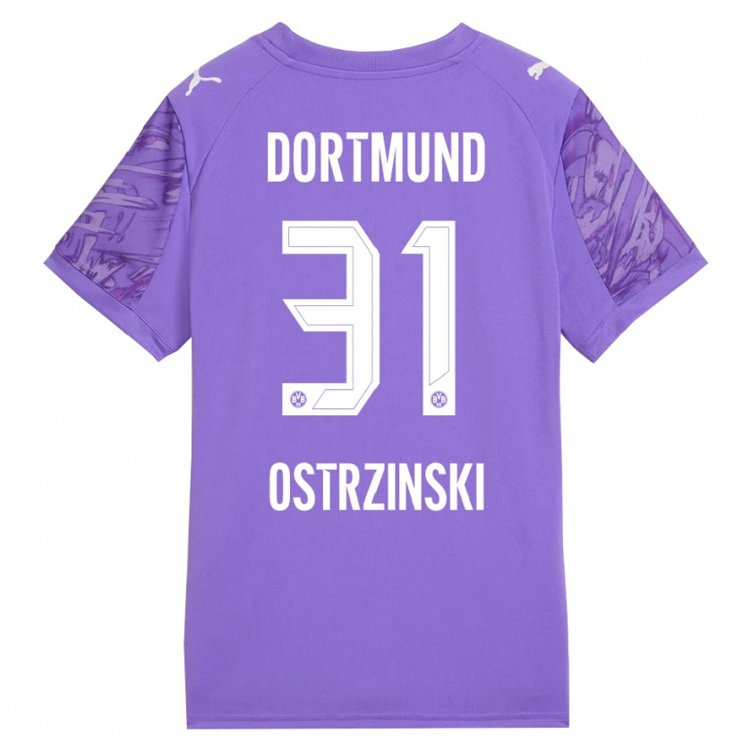 Danxen Criança Silas Ostrzinski #31 Branco Lilás Camisola Guarda-Redes 2025/26 Camisa Brasil