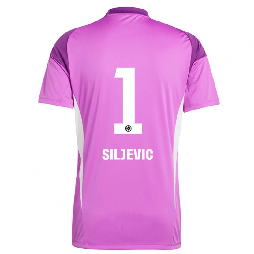 Danxen Criança Amil Siljevic #1 Branco Lilás Camisola Guarda-Redes 2025/26 Camisa Brasil