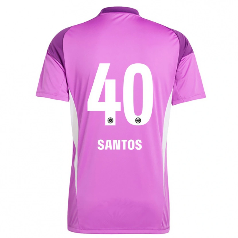 Danxen Criança Kauã Santos #40 Branco Lilás Camisola Guarda-Redes 2025/26 Camisa Brasil