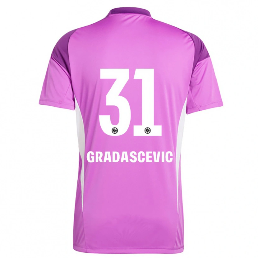 Danxen Criança Meris Gradascevic #31 Branco Lilás Camisola Guarda-Redes 2025/26 Camisa Brasil