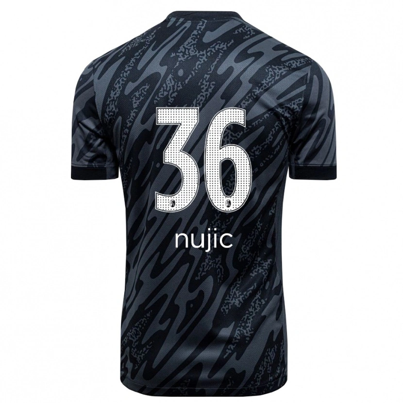 Danxen Criança Luka Nujic #36 Branco Preto Camisola Guarda-Redes 2025/26 Camisa Brasil