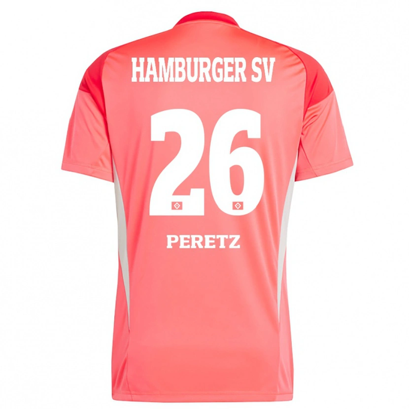 Danxen Criança Daniel Peretz #26 Laranja Vermelho Camisola Guarda-Redes 2025/26 Camisa Brasil
