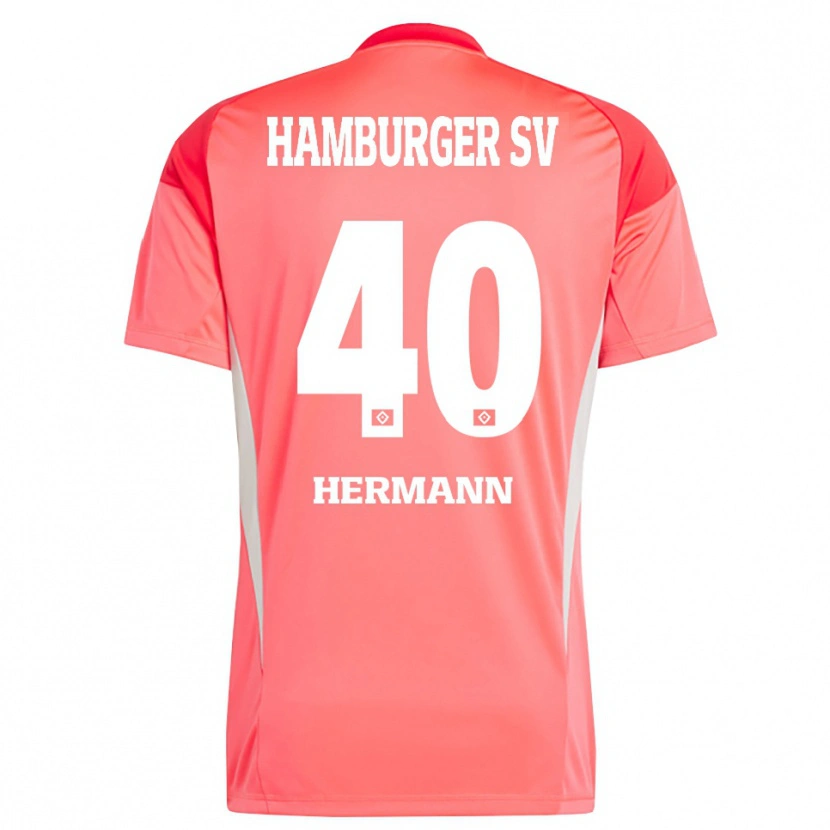 Danxen Criança Hannes Hermann #40 Laranja Vermelho Camisola Guarda-Redes 2025/26 Camisa Brasil