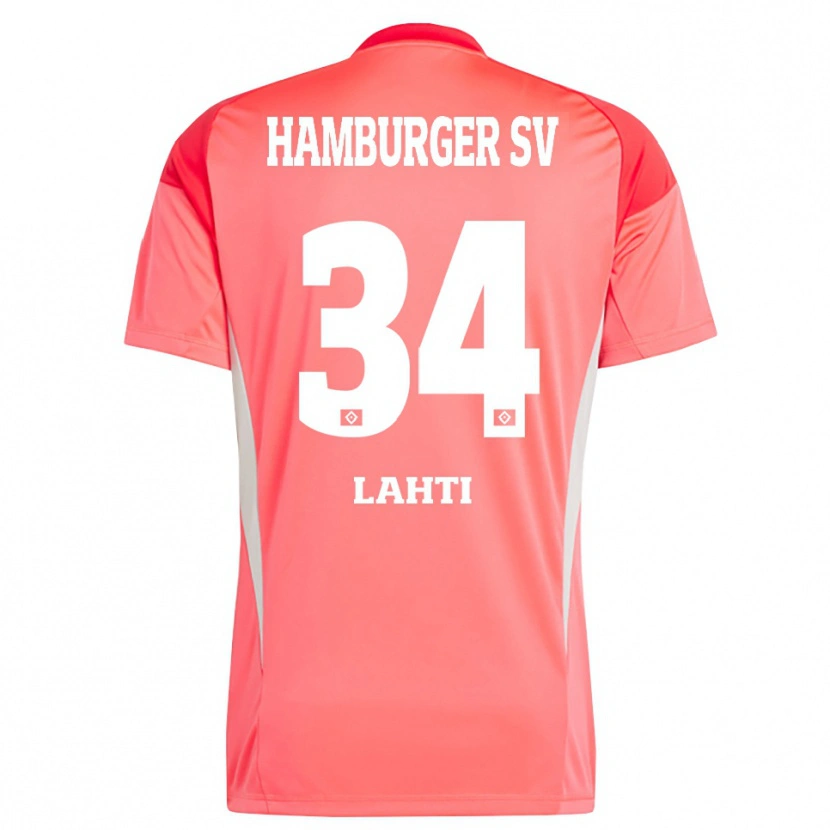 Danxen Criança Elias Lahti #34 Laranja Vermelho Camisola Guarda-Redes 2025/26 Camisa Brasil