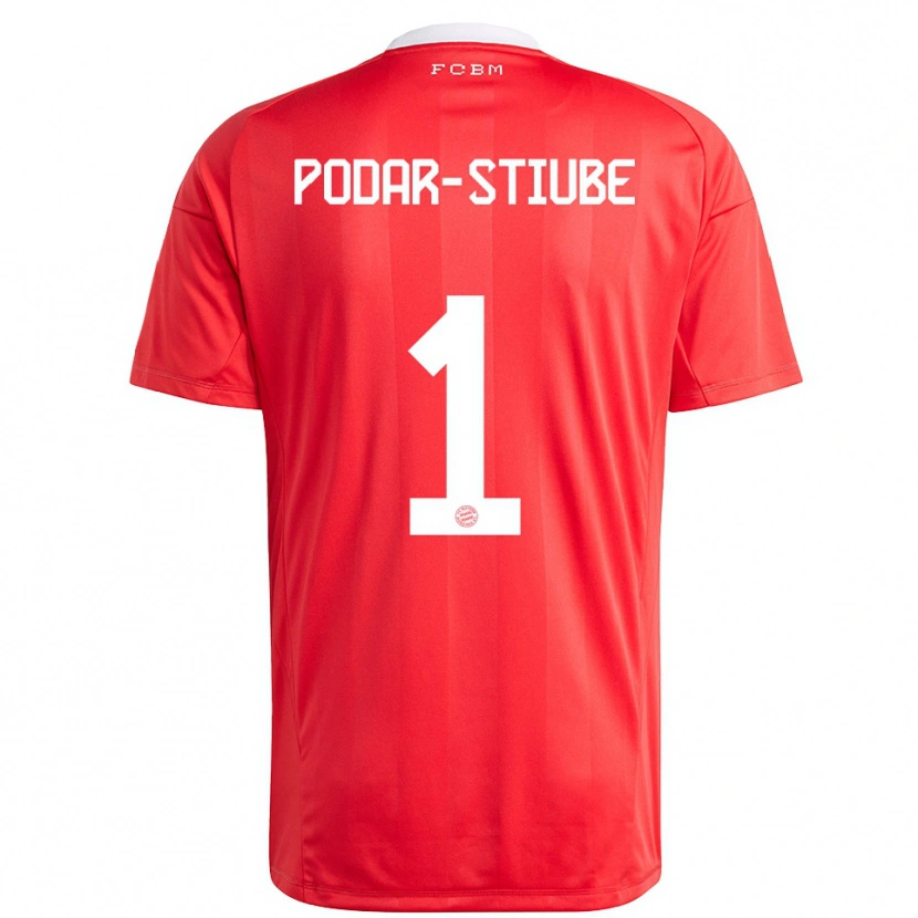 Danxen Criança David Podar-Stiube #1 Branco Vermelho Camisola Guarda-Redes 2025/26 Camisa Brasil