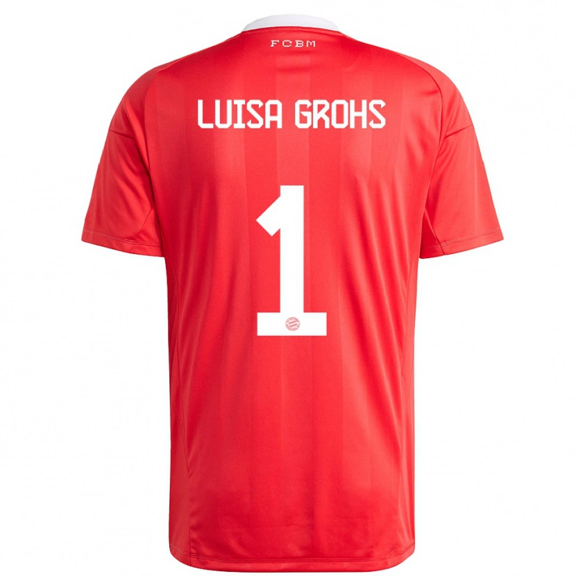 Danxen Criança Maria Luisa Grohs #1 Branco Vermelho Camisola Guarda-Redes 2025/26 Camisa Brasil