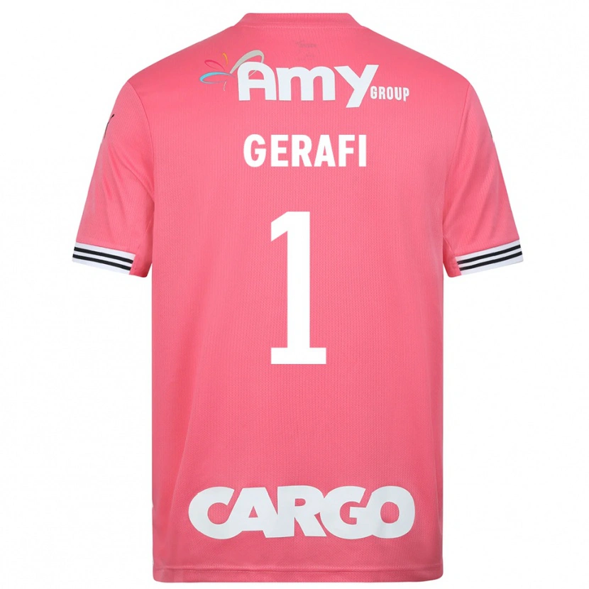 Danxen Criança Yoav Gerafi #1 Branco Rosa Camisola Guarda-Redes 2025/26 Camisa Brasil