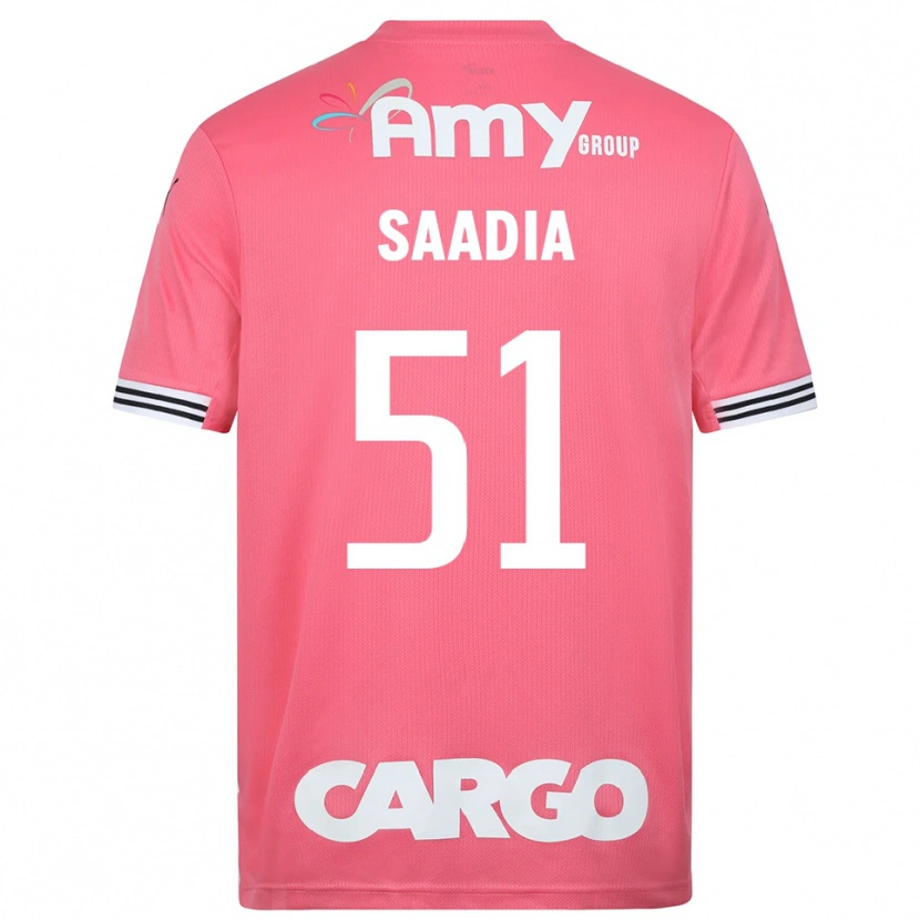 Danxen Criança Shalev Saadia #51 Branco Rosa Camisola Guarda-Redes 2025/26 Camisa Brasil