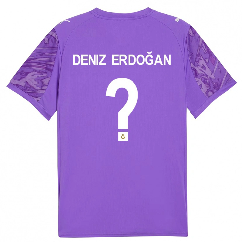 Danxen Criança Ali Deniz Erdoğan #0 Branco Roxo Camisola Guarda-Redes 2025/26 Camisa Brasil