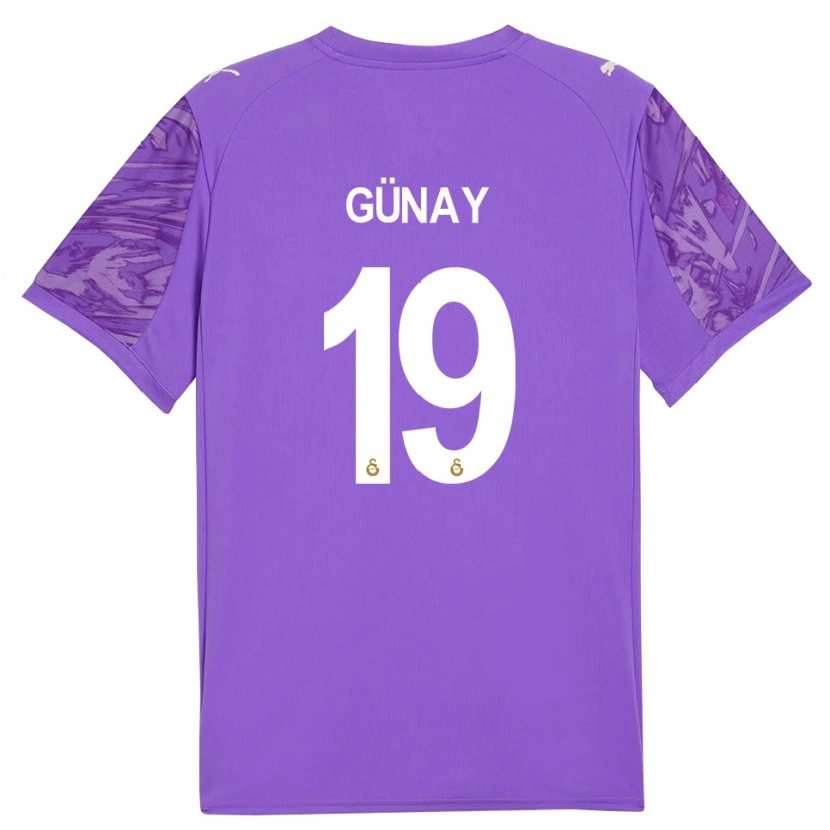 Danxen Criança Günay Güvenç #19 Branco Roxo Camisola Guarda-Redes 2025/26 Camisa Brasil