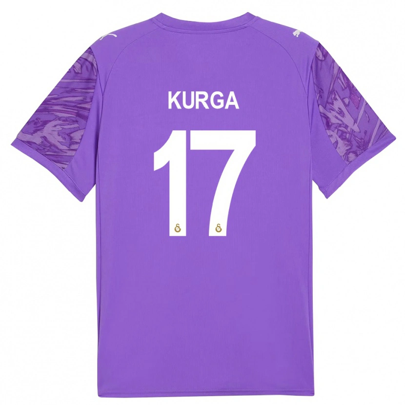Danxen Criança Handan Kurğa #17 Branco Roxo Camisola Guarda-Redes 2025/26 Camisa Brasil