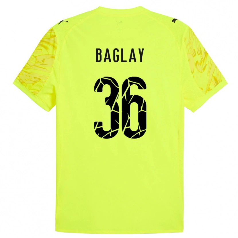 Danxen Criança Rostyslav Baglay #36 Verde Amarelo Camisola Guarda-Redes 2025/26 Camisa Brasil