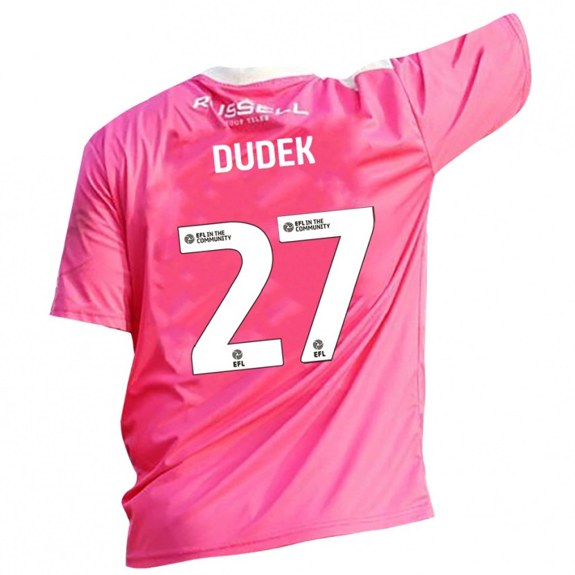 Danxen Homem Kamil Dudek #27 Rosa Rose Camisola Guarda-Redes 2025/26 Camisa Brasil