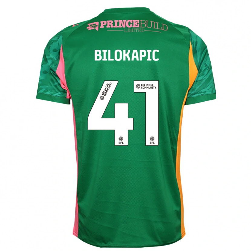 Danxen Homem Nicholas Bilokapic #41 Verde Rosa Camisola Guarda-Redes 2025/26 Camisa Brasil