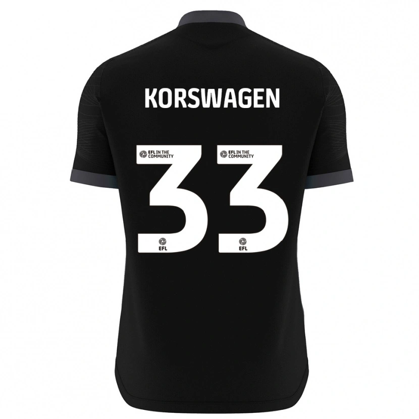 Danxen Homem Mattijis Korswagen #33 Preto Branco Camisola Guarda-Redes 2025/26 Camisa Brasil