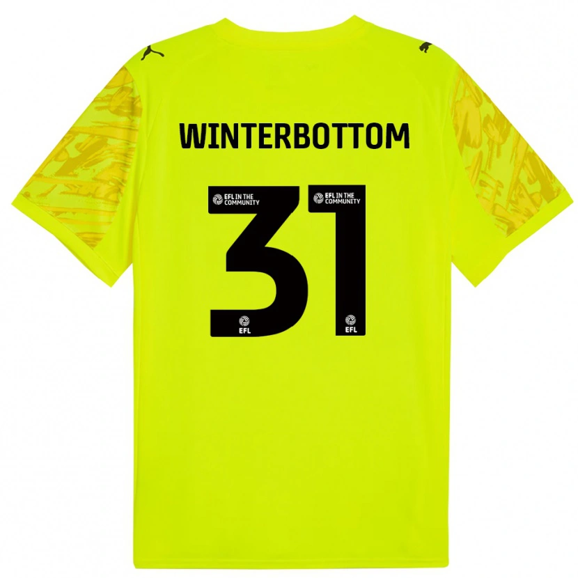 Danxen Homem Ben Winterbottom #31 Preto Amarelo Camisola Guarda-Redes 2025/26 Camisa Brasil