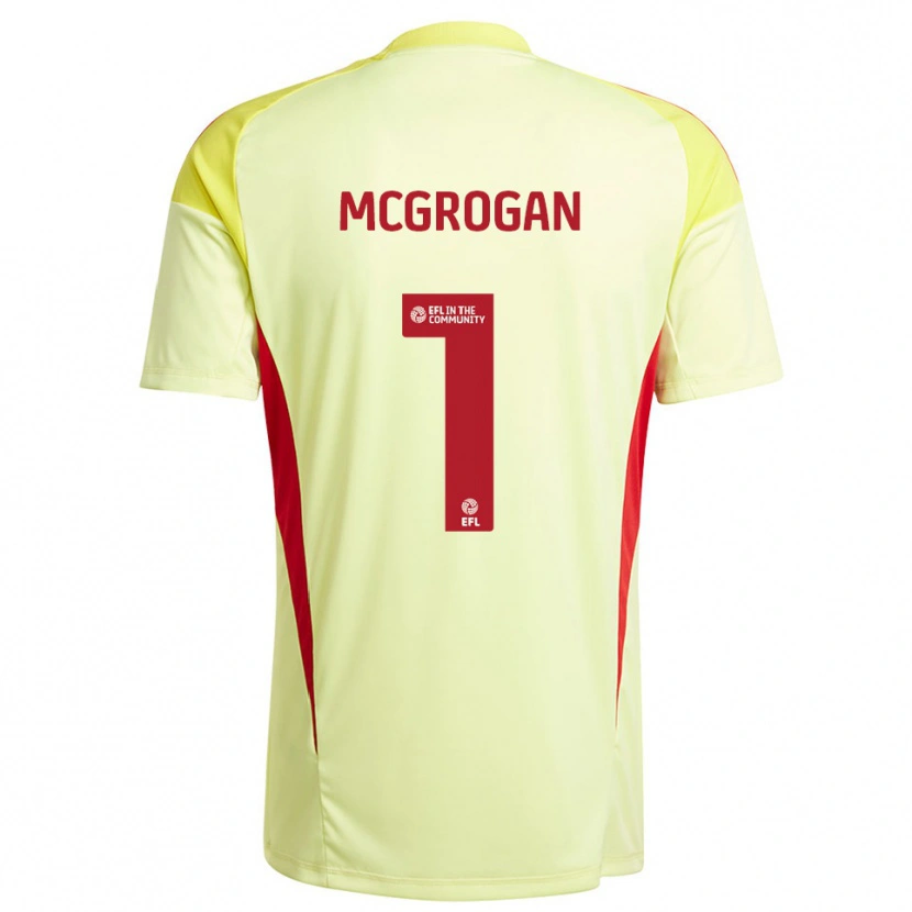 Danxen Homem Emily Mcgrogan #1 Amarelo Pálido Camisola Guarda-Redes 2025/26 Camisa Brasil